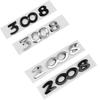 2026 Hot Car Sticker For Peugeot 2008 3008 4008 5008 3D ABS Silver Black Logo 2008 3008 4008 5008 Emblem Car Badge Trunk Decal S