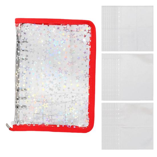 Органайзер для наклеек, папка-регистратор, А5, книжная оболочка с отрывными листами, блестящая обложка, регулируемый дизайн, многоразовая книга-наклейка, держатель для альбома, дисплей для хранения книг