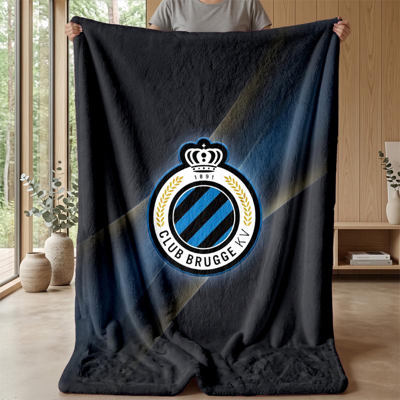 Club Brugge FC Soft Flannel Fleece Blanket Lightweight Cozy Warm Throw Blanket For Sofa Bed Home Decor