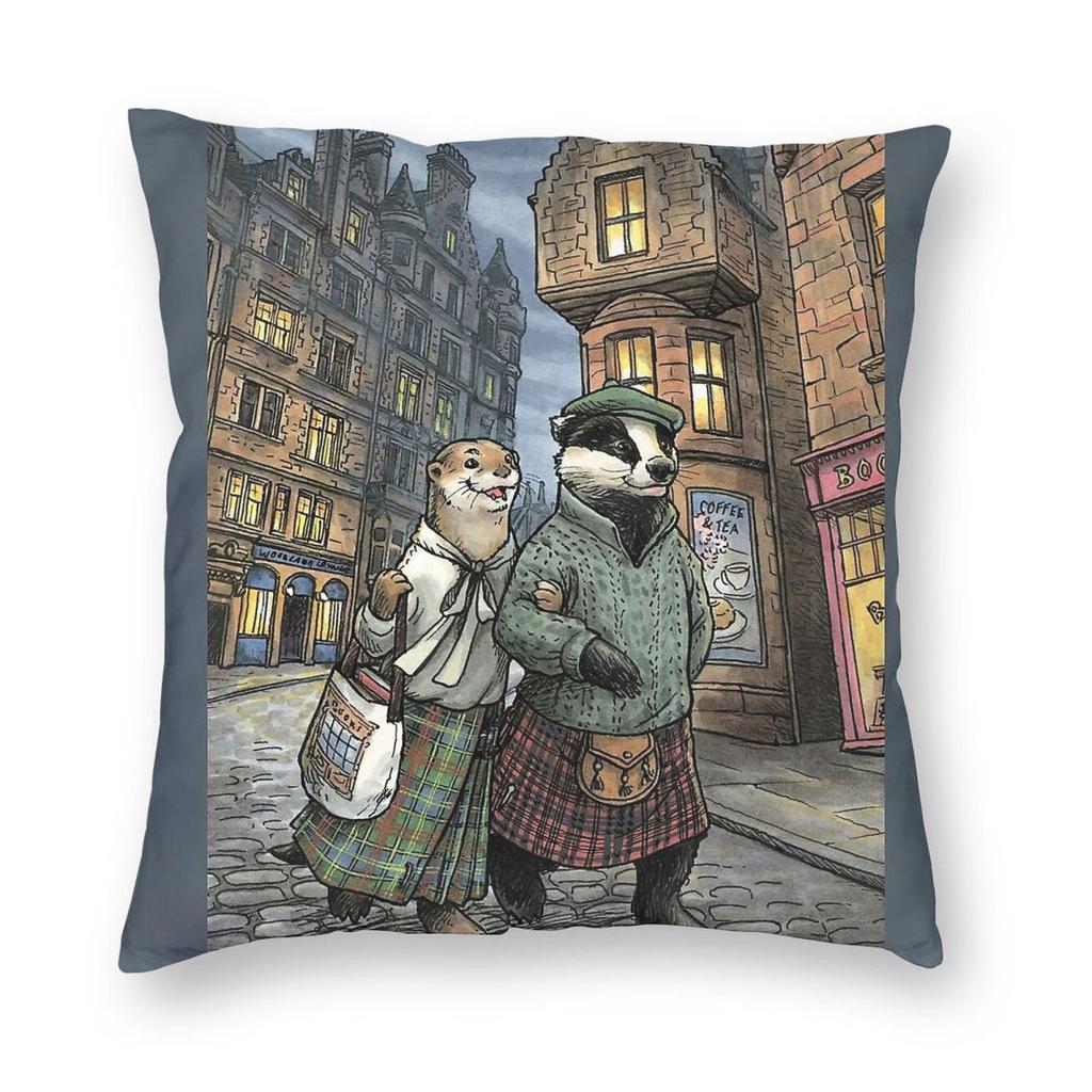 An Evening Stroll In Edinburgh Square Pillowcase Polyester Linen Velvet Pattern Decor Throw Pillow Case Home Cushion Cover
