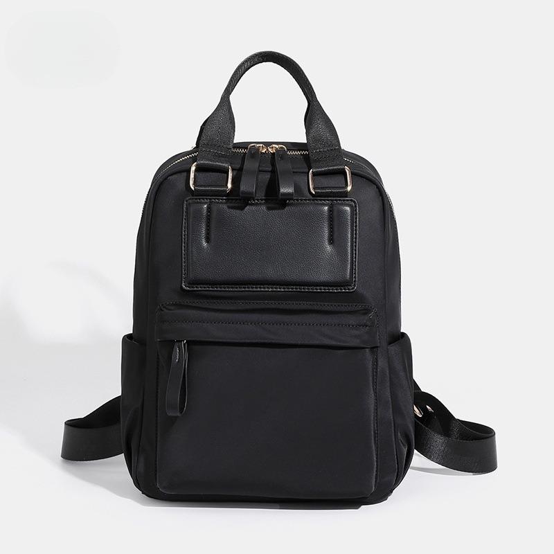 High-grade Oxford Bag with Leather Fashion Large Capacity Daily Backpack All Casual School Bag