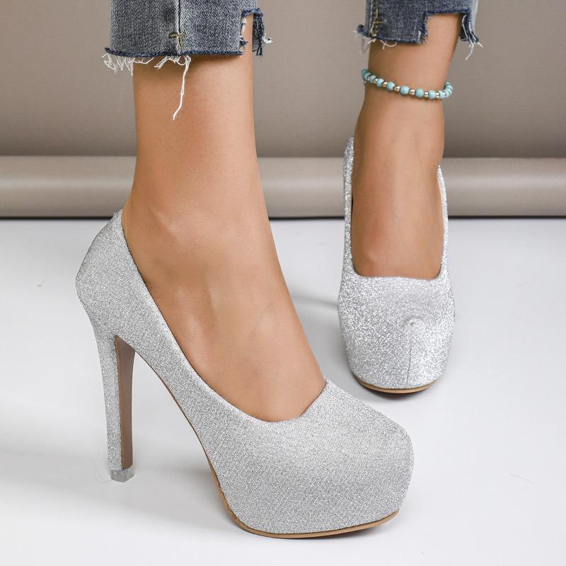 Модные женские туфли-лодочки на шпильке, сексуальные туфли на высоком каблуке, женские больших размеров, 2025, новые летние, на платформе, повседневные туфли-лодочки, роскошные свадебные туфли