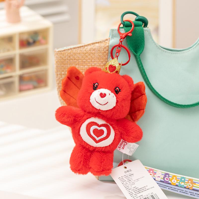 Оригинальный брелок-подвеска Care Bears Love Bear с функцией звонка, плюшевая игрушка