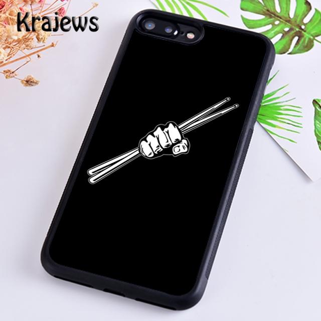 Krajews Drum Drummer Music Dj Pattern Soft Phone Case For iPhone 17 Air 16 15 14 plus 11 12 13 pro max coque Fundas