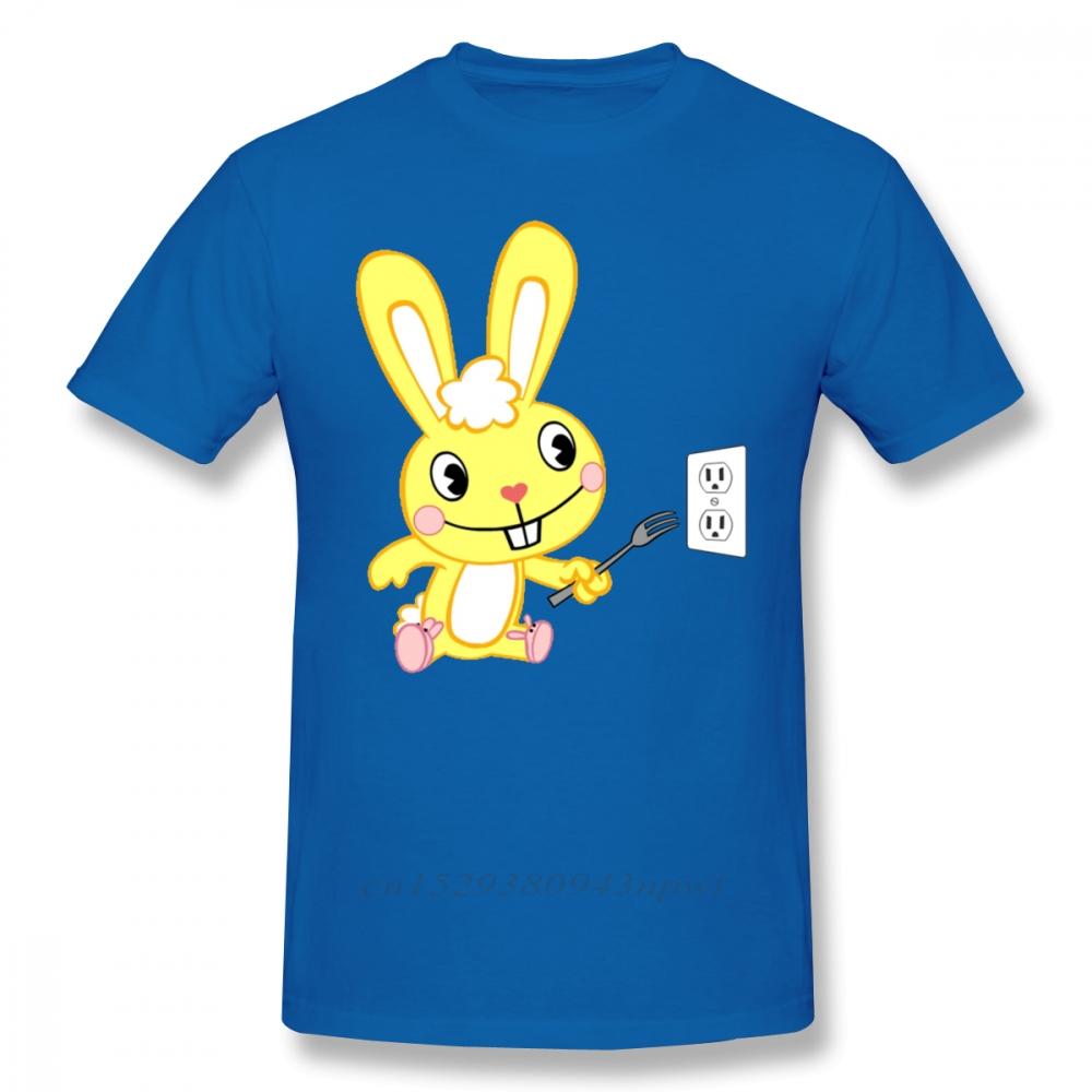 Футболка Happy Tree Friends Футболка Happy Tree Friends Кадлс Мультяшный Принт Хлопок Короткий Рукав Футболка Оверсайз Веселая Футболка