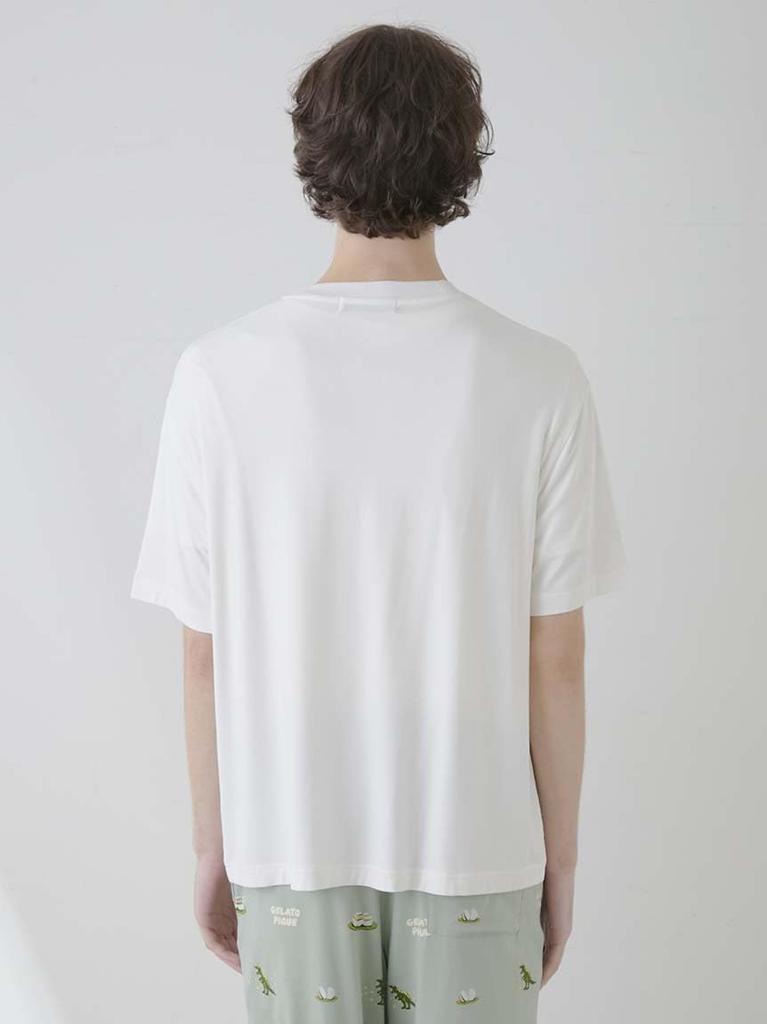 Gelato Pique HOMME Dinosaur PMCT251987 OWHT M One-Point T-Shirt Men's