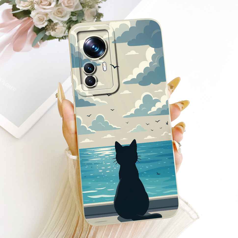 For Xiaomi Mi 12T Case 22071212AG Simple Style Popular Print Silicone Back Cover For Xiaomi Mi 12t Phone Cases Bumper