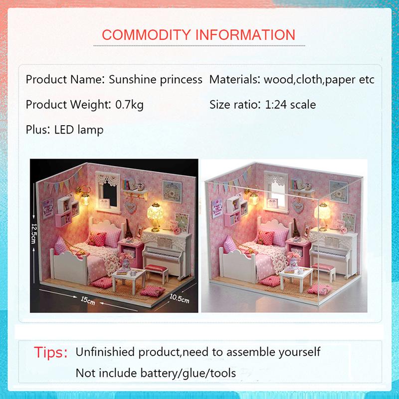 DIY миниатюрные 3D деревянные миниатюры кукольный домик игрушки для детей подарки на день рождения дом Китти Дневник
