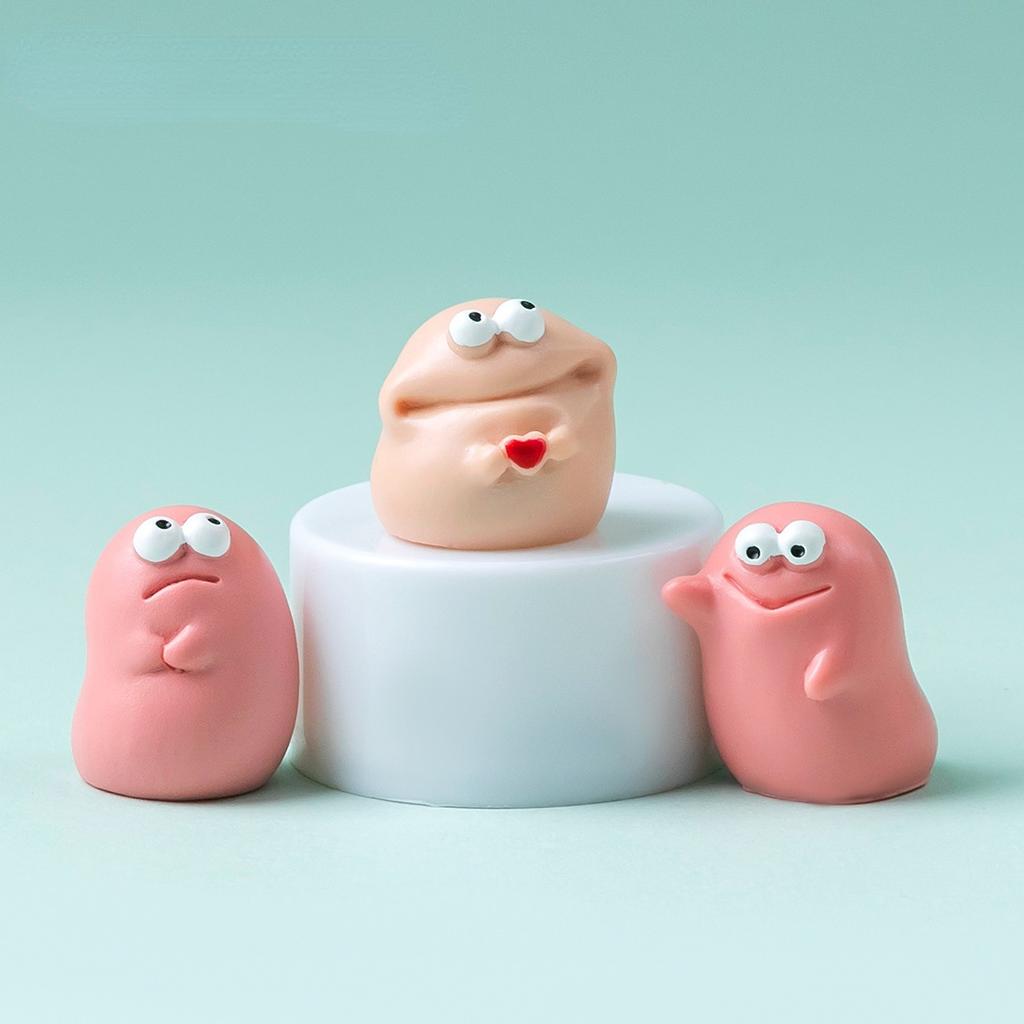 Милая смешная кукла-монстр с большим ртом, сделай сам, аксессуары для декора интерьера автомобиля для приборной панели и рабочего стола, маленькие украшения