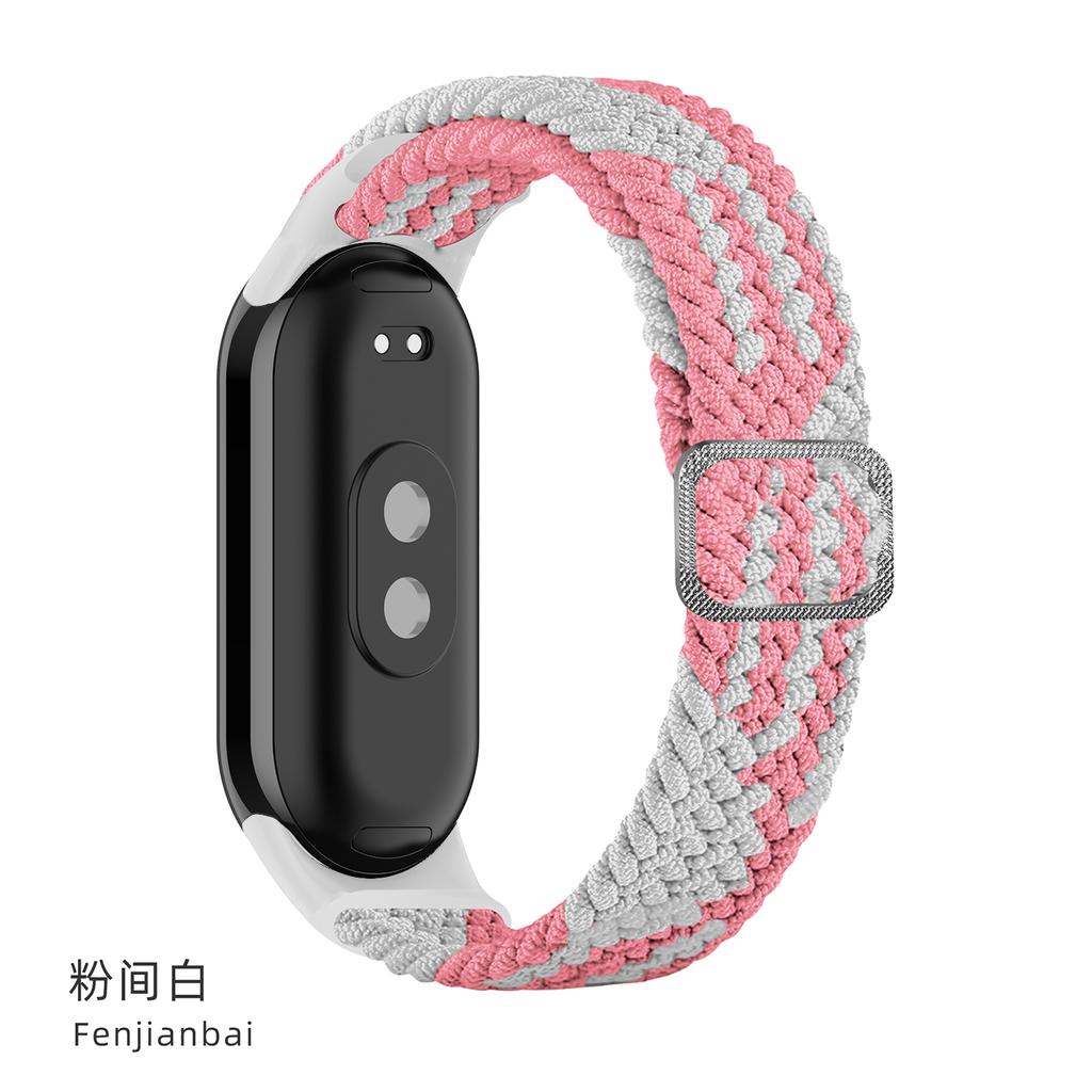 Ремешок для Xiaomi Mi Band 10 9 8 Эластичный плетеный Solo Loop Регулируемая пряжка Замена correa bracelet для Miband 4 3 5 6 7