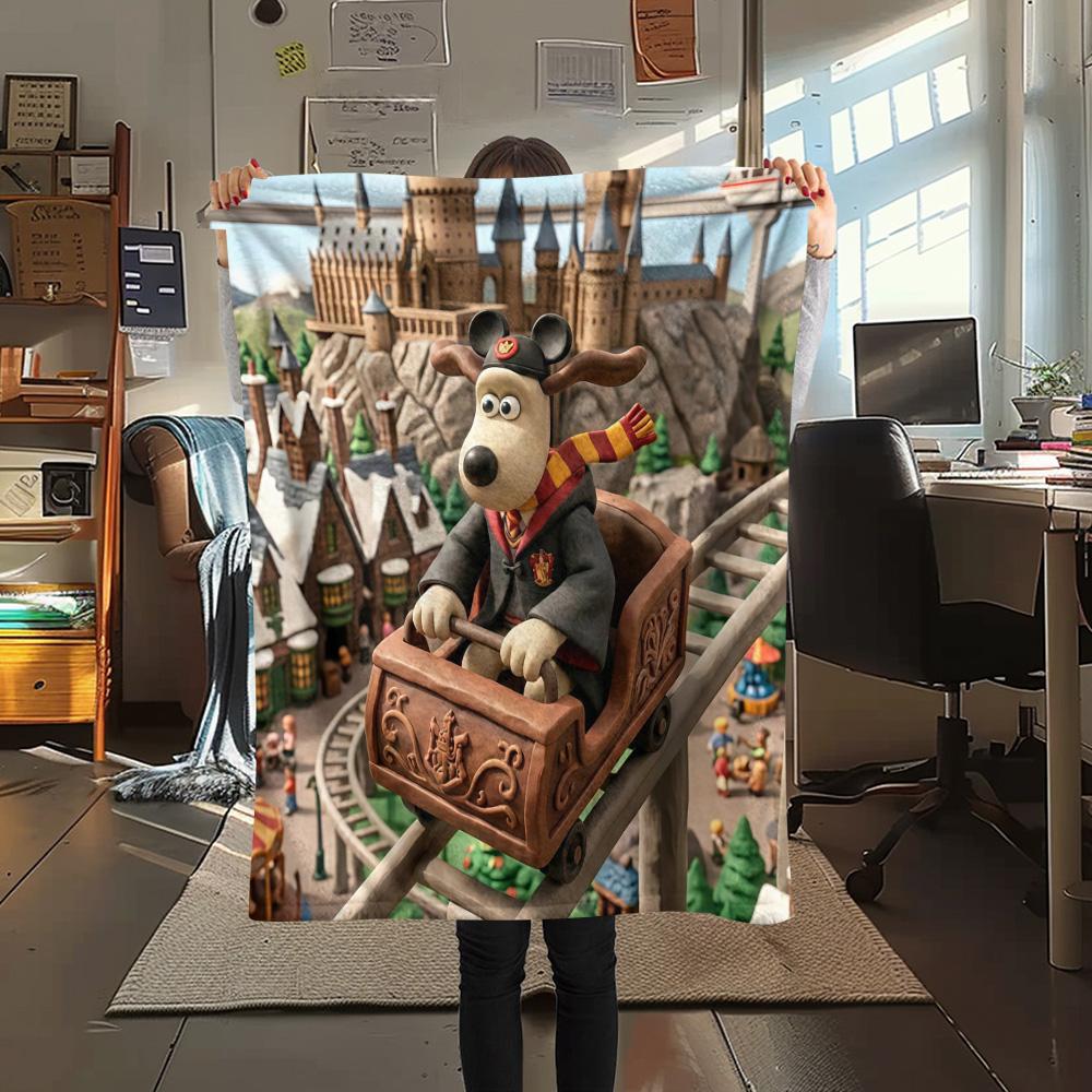 Wallace and Gromit Flannel Blanket, High quality Comfortable for All Seasons, Home Decor, Warmth and Comfort