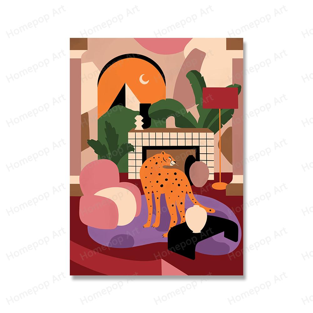 Тигровый рай, лес, животное, настенная живопись на холсте, абстрактные постеры с изображением гепарда и принты, фотографии для гостиной, украшение для дома