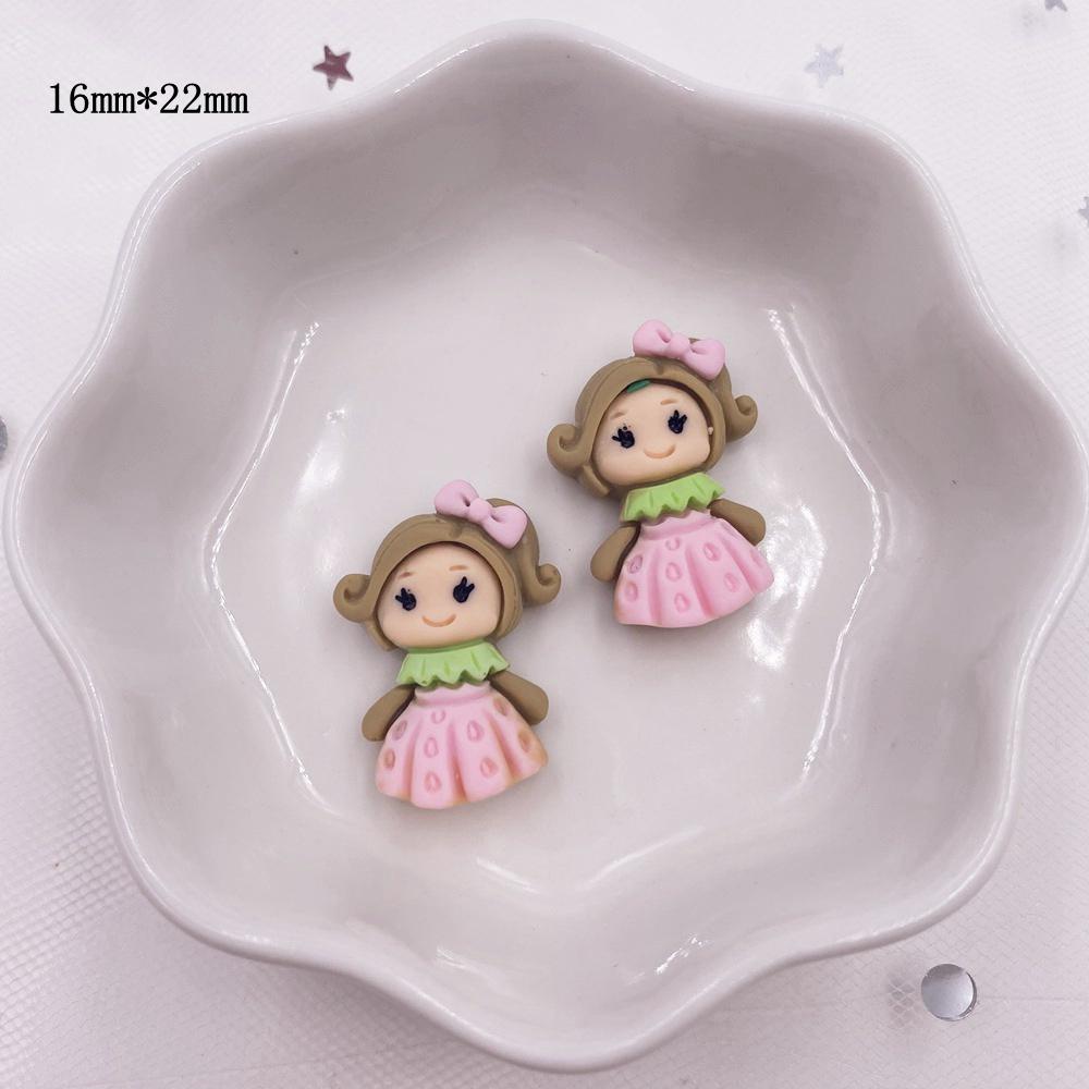 20 шт., красочные смоляные мини-принцессы для девочек, аниме, кабошон с плоской спинкой, скрапбукинг, аксессуары для рукоделия, декор, фигурка