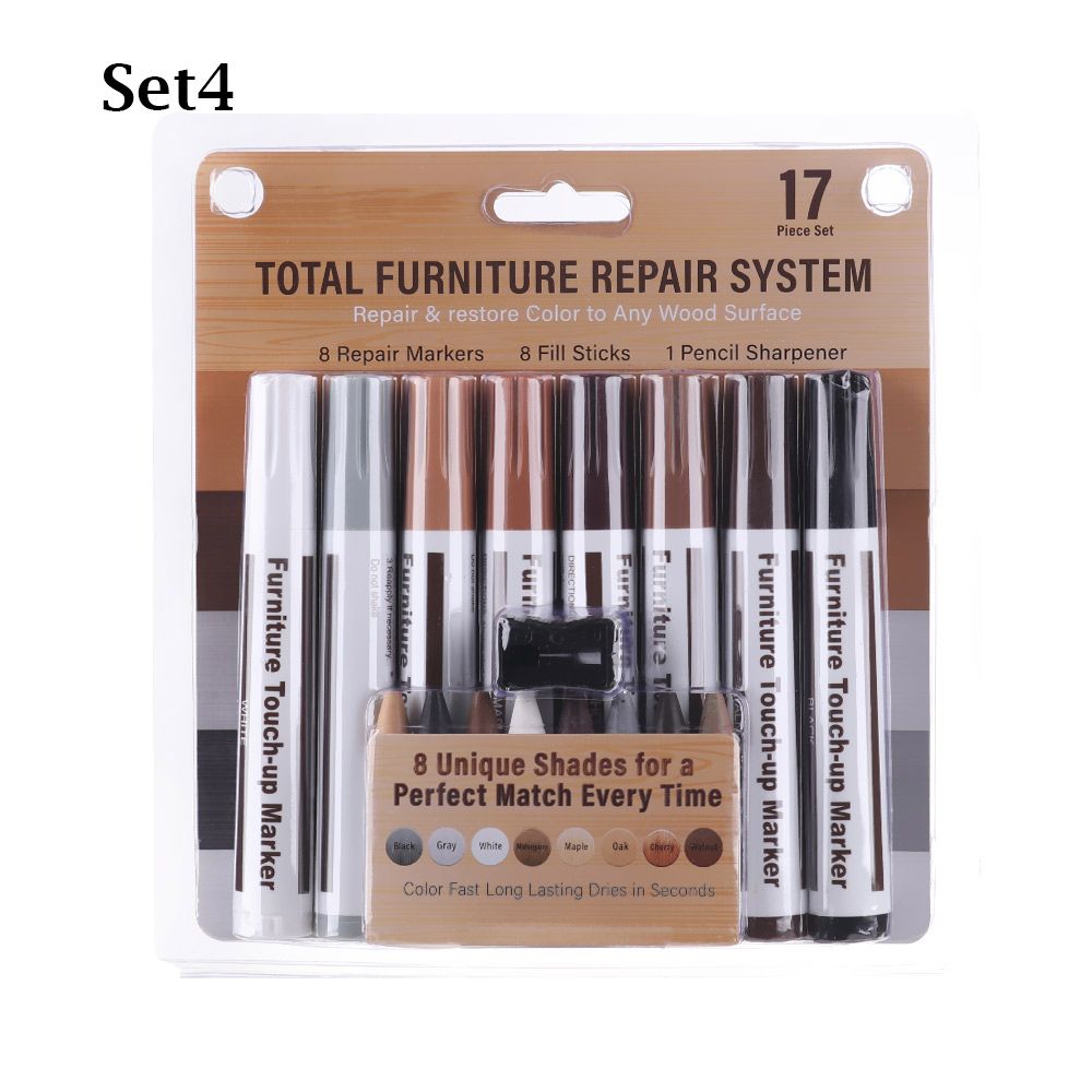 Набор для ремонта орнамента с отверстиями в полу, палочки-наполнители, маркеры, нашивка, ручка для краски, исправление царапин для мебели