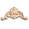 4pcs Wooden Carved Corner Furniture Applique Mouldings Decal DIY Home Decor Flower Wooden Figurines Crafts Corner Frames