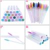 20pcs Empty Eyelash Brushes Tubes Reusable Eyelash Mascara Wand Container Sparkling  Lash Spoolies Combs Dust-proof Flask Case