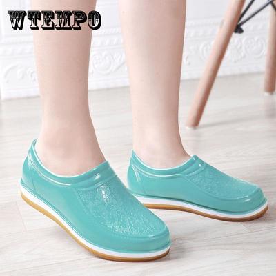 Нескользящие износостойкие резиновые сапоги с низкой трубкой, женские резиновые сапоги, женская рабочая водонепроницаемая обувь для взрослых