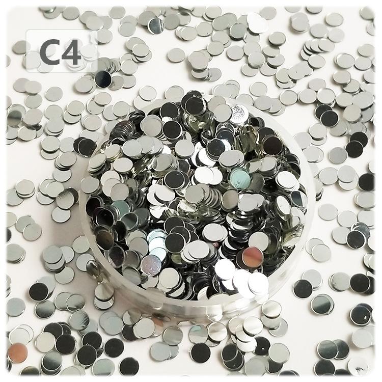 Cute 3mm Mini Size Colorful No Hole Pvc Round Sequins Nail Art Hair Ornament Decoration Diy Accessories