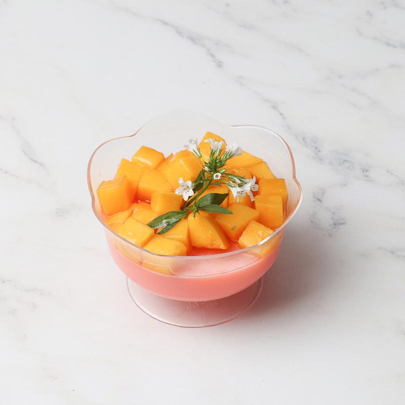 10 шт. креативные прозрачные формочки для десерта в форме лотоса, пластиковый контейнер для мусса