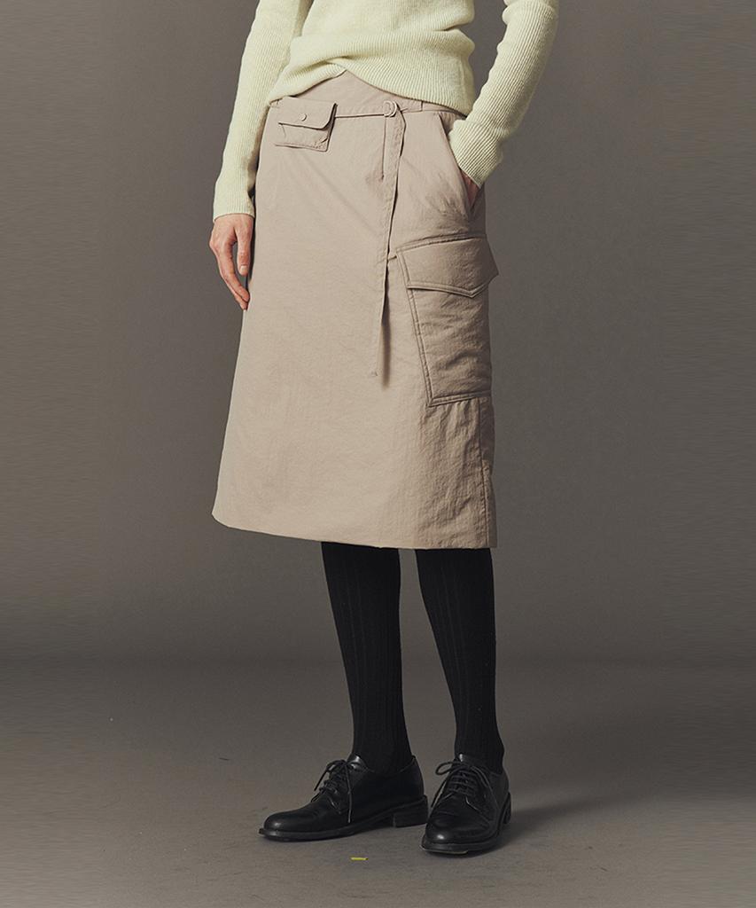 Awi Soft Puffer Skirt_P Beige