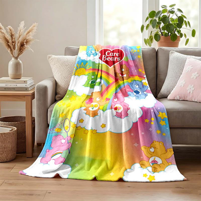 Care bear blanket Flannel Blanket Soft Cozy Plush Throw for Sofa Bed Lightweight Home Decoration