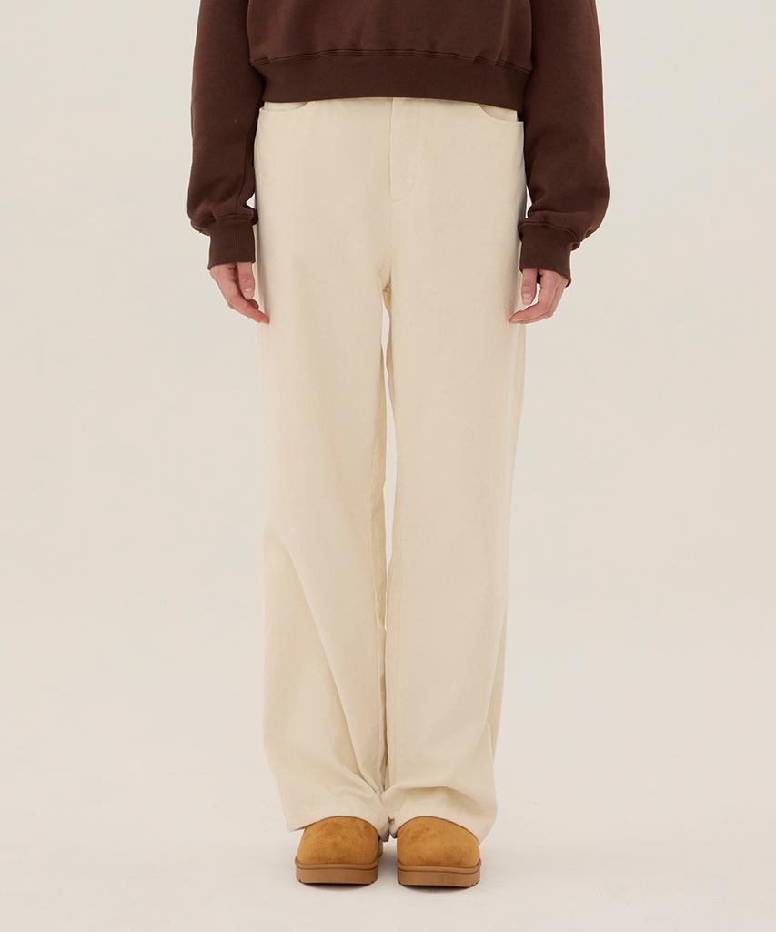 DANGLEDROP Dgdp Corduroy Standard Wide Pants_Ivory