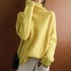 Women's Loose High Neck Knit Long Sleeve Casual  Loose Turtleneck Warm Sweater