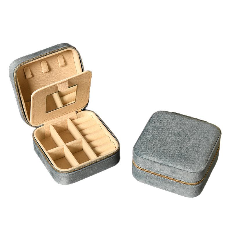 Круглая мини дорожная подарочная шкатулка для украшений: Компактный кейс для хранения колец