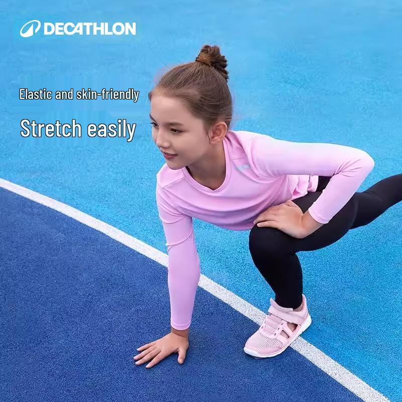 Детская футболка с длинным рукавом Decathlon для быстрого высыхания с защитой от УФ-излучения