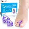 4 Pairs of Purple One-toe Hole Soft Silicone Toe Separators Multiple Yards Toe Cover Toe Corrector Toe Protector Foot Care