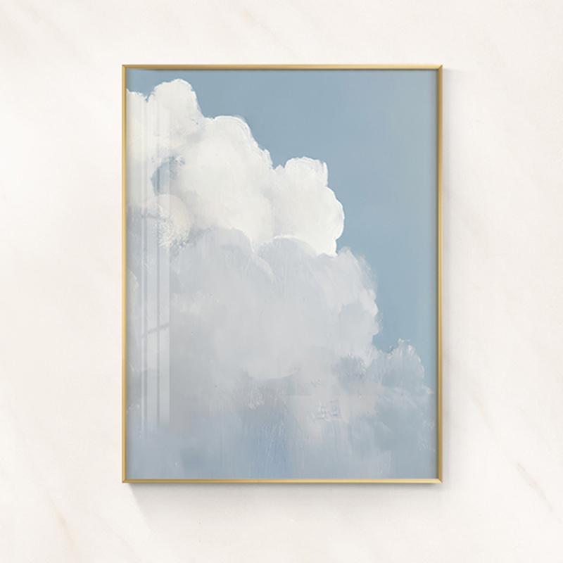 Скандинавские Синие Розовые Облака Небо Настенное Искусство Плакат Принт Пейзаж Холст Картины Украшения Домашнего Декора Минимализм Настенная Картина