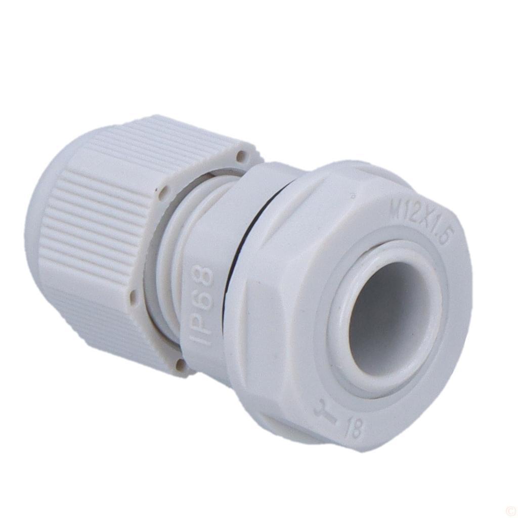 Cable gland MG-12 for cable dimensions (3-6.5mm) IP68, 10 pcs