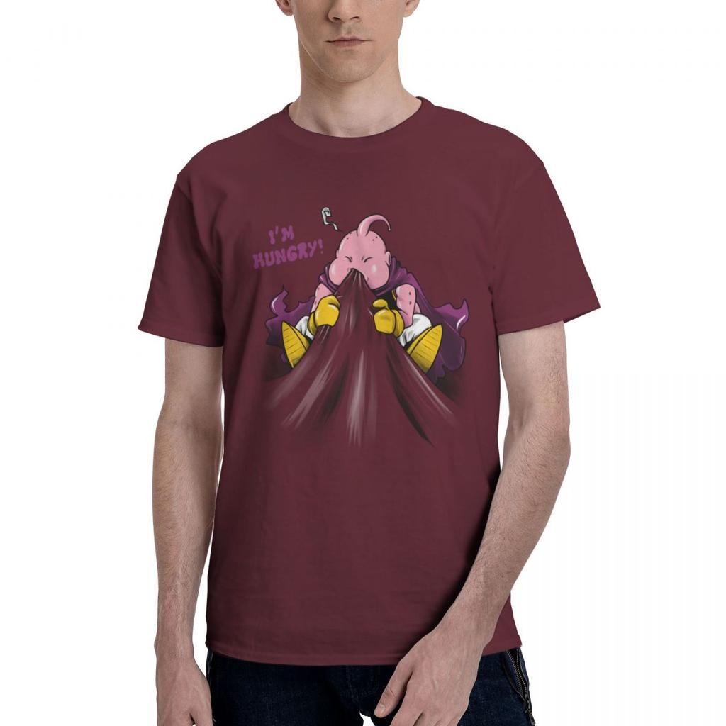 Мужская женская рубашка Hungry Majin Buu Merchandise Novelty Чистый хлопок короткий рукав футболка с круглым вырезом одежда подарок на день рождения