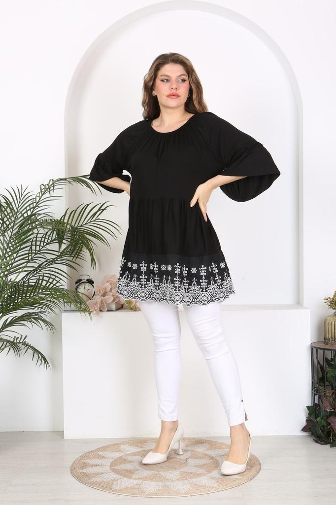 Женский стиль, туника больших размеров, юбка с воротником больших размеров, спортивная деталь, гибкая вискозная туника