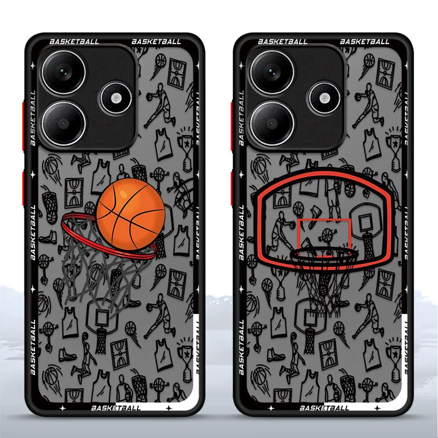 Чехол-накладка для телефона Funda для Xiaomi Redmi Note 14 13C 11 13 Pro Plus A4 9S 12 10 14C Баскетбольное искусство