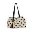 This Year, The Popular Polka Dot Canvas Bag Women'S New Commuter Shoulder Tote Bag Large-Capacity Messenger Bag