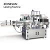 ZONESUN ZS-TB990 Automatic Double Side Labeling Machine Industrial Round Square Glass Bottle Jar Sticker Labeler Production Line