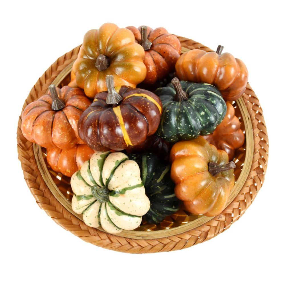 Ornament Artificial Pumpkin 3D Pumpkin Model Multicolor Simulated Foam Pumpkin Fall Harvest Decor