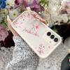Розовый Сакура Алфавит A Чехол для Телефона для Samsung Galaxy S26 S25 S24 S23 S22 S21 S20 FE/Ultra/Plus 5G Противоударная Задняя Крышка