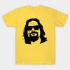 Мужская черная футболка с принтом The Dude Abides The Big Lebowski Печать на трансферной бумаге без вырезания Хлопковая футболка