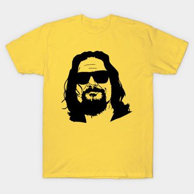 Азиатский размер Мужская футболка с принтом The Dude Abides The Big Lebowski Печать методом термопереноса без вырезки Хлопковая футболка