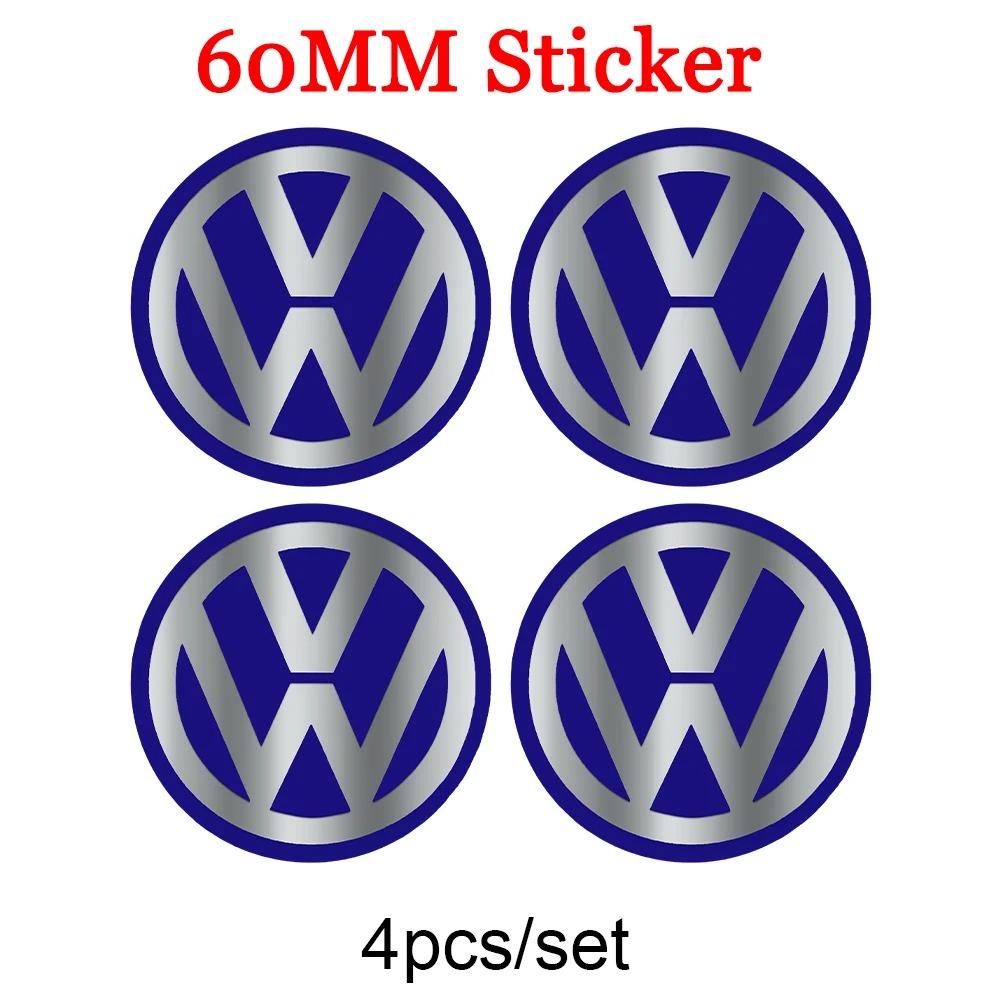 lijk1 4pcs 56/60/65mm Car Wheel Center Hub Caps Dust Cover Sticker For Volkswagen GTI Golf Polo Passat VW CC Tiguan T-ROC Jetta Taigo