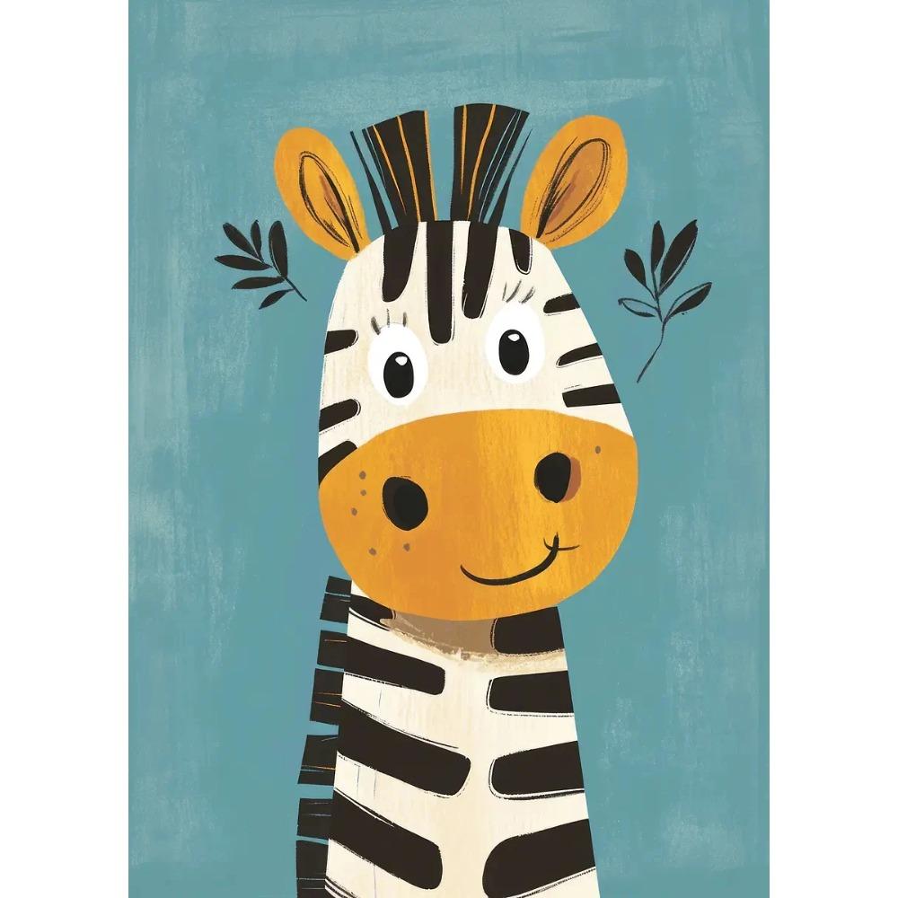 Милые улыбающиеся мультяшные дельфин корова сова единорог постеры выразительные глаза принты холст живопись настенная картина декор для дома детской комнаты