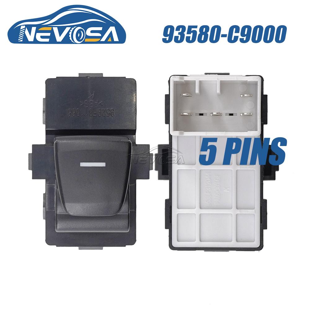 NEVOSA 93570-C90004X 93570-C91004X 93570-C92004X Master & Rear Power Window Switch Button For Hyundai IX25 Creta 2014