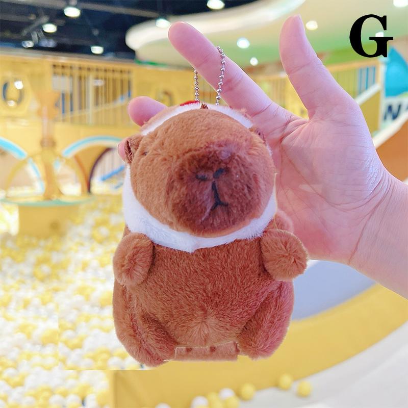 Капибара плюшевая кукла мультфильм брелок кулон мягкая кукла рюкзак кулон автомобиль сумка брелок декор детский подарок брелок