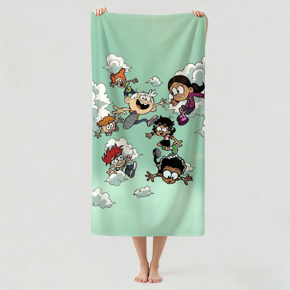 Cartoon The L-Loud H-House Towel Drying Bath Towel Applicable To Light Swimming Camping Yoga Beach Out
