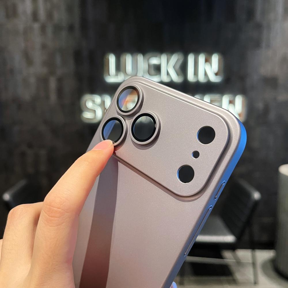 Luxury Plating Color Ultra Thin Matte PC Case for iPhone 17 Air 16 15 14 13 12 11 Pro Max Glass Camera Protecti Shockproof Cover