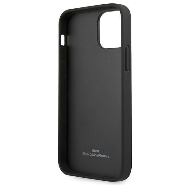 Etui do iPhone 12 Pro Max BMW Hardcase Skórzane Perforowane Czarne