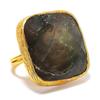 Labradorite Gemstone 925 Sterling Silver Jewelry Ring Size Adjustable GK-7428