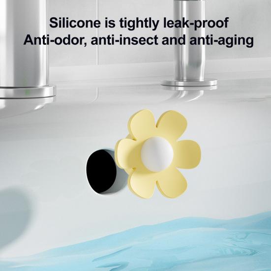 2 шт. Силиконовое переливное кольцо для раковины Легкая установка Заглушка для слива ванны Форма цветка Заглушка перелива раковины Аксессуары для отеля Спа